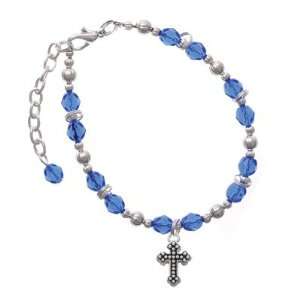   with Beaded Decoration Blue Czech Glass Beaded Charm Brac Jewelry