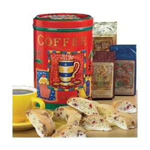 Coffee Sampler with Wild Berry Biscotti Gift Tin  Grocery 