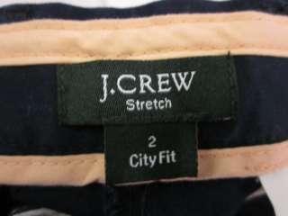 CREW Navy Blue City Fit Straight Leg Pants Sz 2 SP09  
