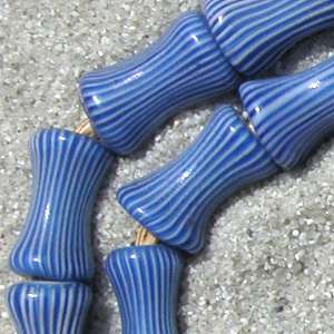 venetian blue gooseberry dogbone african trade beads  