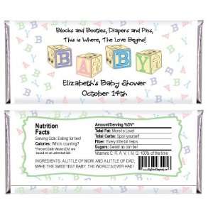    Blocks   Personalized Candy Bar Wrapper Baby Shower Favors: Baby