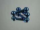 6g 4mm 1/2 Anodized Barbell Tongue Ring Blue T007