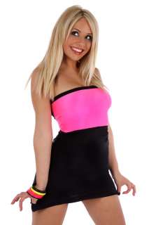 Tabu Black & Pink Micro Mini Bodycon Party Dress UK 6 14 Contagious 