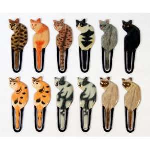   Pack Handpainted Assorted Cat Bookmark (Set Of 12): Home & Kitchen
