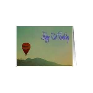  Happy 73rd Birthday, Hot Air Balloon Card: Toys & Games