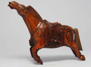   HANDWORK CARVING HORSE OLD OX BONE STATUE ★★★★★  