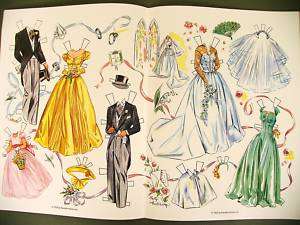Bride/Wedding paper Dolls Betty Anderson book Retro Free shipping for 