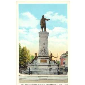   Postcard Brigham Young Monument Salt Lake City Utah 