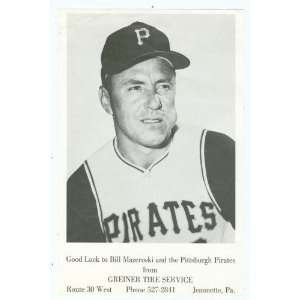  Bill Mazeroski team issued promotional photo (Pittsburgh 