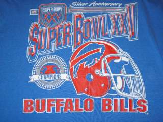 BUFFALO BILLS NFL VINTAGE 1990 SUPER BOWL T SHIRT(XL)  