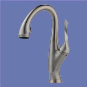  Brizo Faucets 63952LF SS Single Handle Pull Down Bar Prep Faucet 