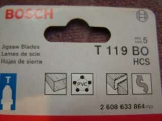 Bosch T 119 BO JIGSAW BLADES , pack of 5   
