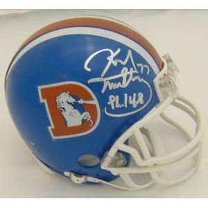   Mecklenburg Autographed Broncos Mini Helmet Signed