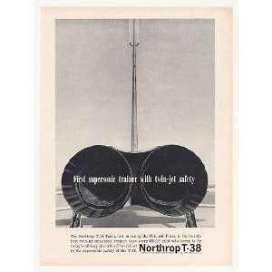  1961 USAF Northrop T 38 Talon Twin Jet Aircraft Print Ad 