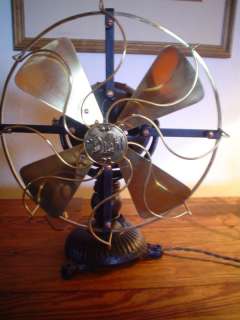 Antique Vintage 1905 Diehl Ornate Base Electric Fan  