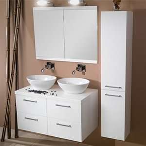   Set A16 Gray Oak Iotti Aurora Bathroom Vanity