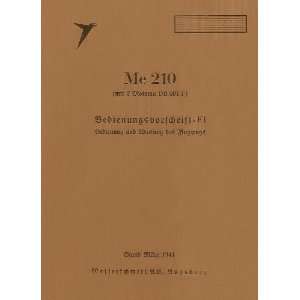   Messerschmitt Me 210 Aircraft General Manual Sicuro Publishing Books