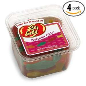 Jelly Belly Swedish Gummi Fish, 10 Ounce Tubs (Pack of 4)  