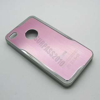 Deluxe Metal aluminium Back hard case cover holder skin for iPhone 4 