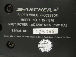 This is an Archer Super Video Processor Model #15 1276. This item 