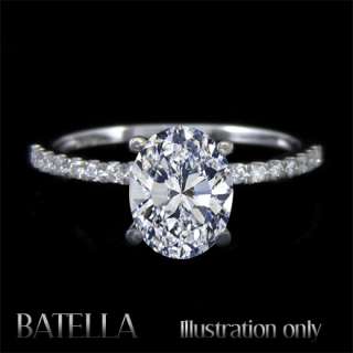 EGL Certified 1.05 Ct D/SI2/VG Oval Cut Diamond Engagement Ring 18k 