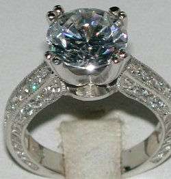 BOLD Vintage Style 3ct CZ Engagement Ring Sz 5 6 7 8 9  