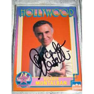  Ricardo Montalban autographed Hollywood Walk of Fame 