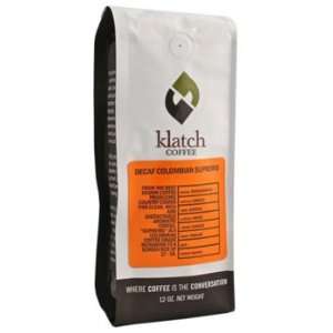 Klatch Coffee   Decaf Colombia Supremo: Grocery & Gourmet Food