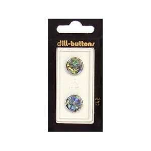  Dill Buttons 14mm 2 Hole Black/Confetti 2 pc (6 Pack) Pet 