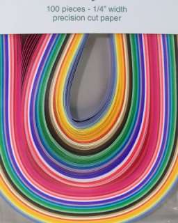 Multi Color Quilling Paper Strips, 100 Pcs 1/4 Width  