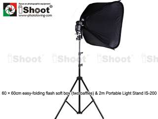 24 Flash Softbox Diffuser（2 cloth）+Light Stand f Nikon  