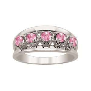  Enlarged Pink Tourmaline Birthstone Ring: Jewelry