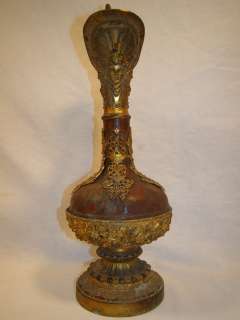 19thC Antique GOTHIC Victorian MANSION Figural LADY Angel BUST Urn 