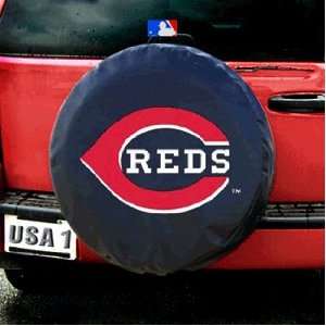   Reds MLB Spare Tire Cover (Black) by Fremont Die: Sports & Outdoors