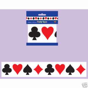Casino Night Card Party CARD SUIT PARTY TAPE DECORATION  