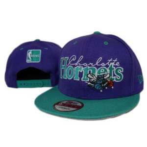   Vintage Charlotte Hornets Teal Purple SnapBack Hats