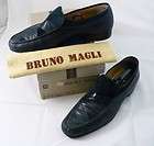 Bruno Magli Mens MENA Navy Leather+Suede Dress Loafers Size11M #12340 