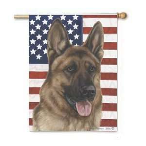  GERMAN SHEPHERD DOG CANVAS HOUSE FLAG: Everything Else