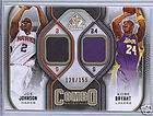 Joe Johnson/Kobe Bryant 09 10 UD SP GU Dual Jersey