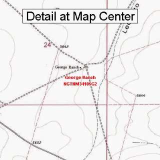  USGS Topographic Quadrangle Map   George Ranch, New Mexico 