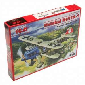    Heinkel He51A1 German BiPlane Fighter 1 72 ICM Models Toys & Games