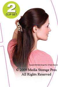 Style & Go 2 Designer Hairclips Hair Styling Clips Comb  