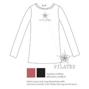    True Pilates Star Tee (LS Medium   Milky Red) 