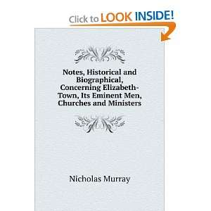   , its eminent men, churches, and ministe Nicholas Murray Books