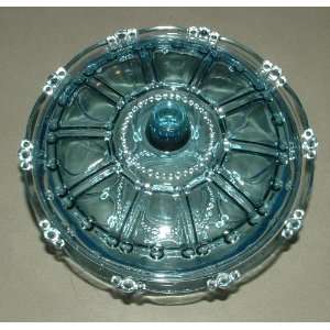  Blue Pressed Glass Candy Dish With Lid: Everything Else