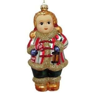  Figural Girl Holding Candy Cane Christmas Ornament: Home 