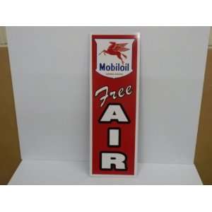   MOBIL OIL OLD STYLE GAS STATION SIGNW/WHITE STRIPE: Everything Else