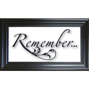  Remember Framed Glass Sentiments