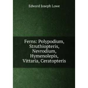   , Hymenolepis, Vittaria, Ceratopteris Edward Joseph Lowe Books
