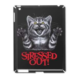  iPad 2 Case Black of Stressed Out Cat 
